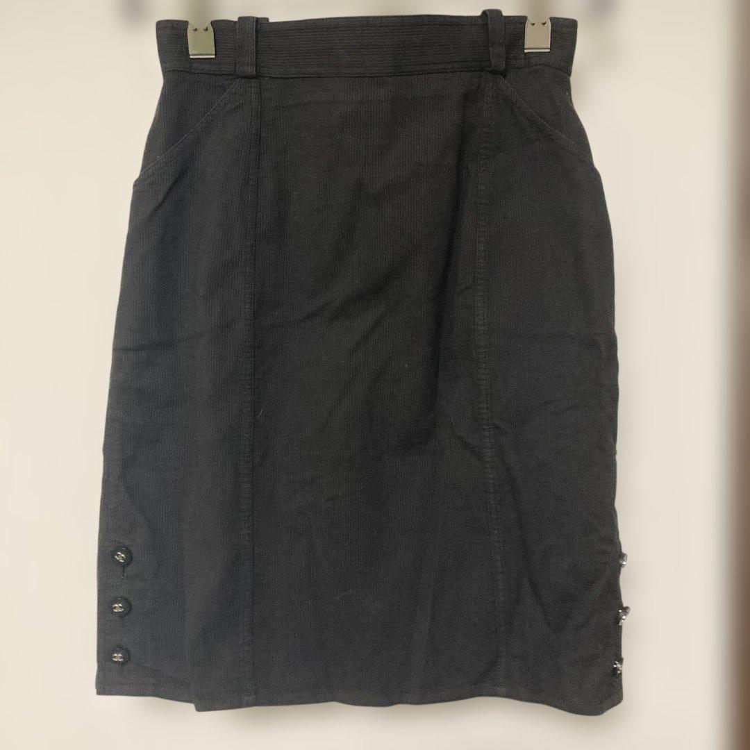 シャネル ロゴボタン 黒 タイトスカート　期間限定値下げ中