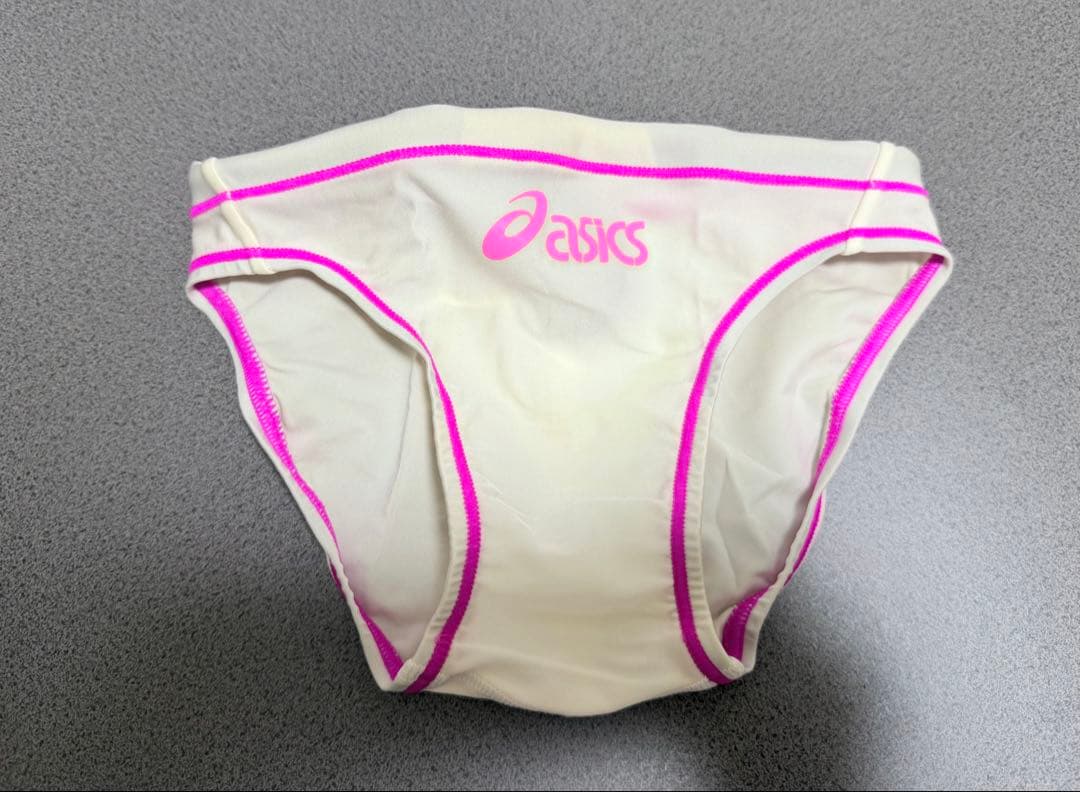 asics 競泳水着 ホワイト/ピンク SSSサイズ