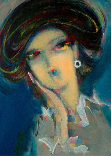 油絵 絵 絵画 インテリア F4-051713 人物 女性像