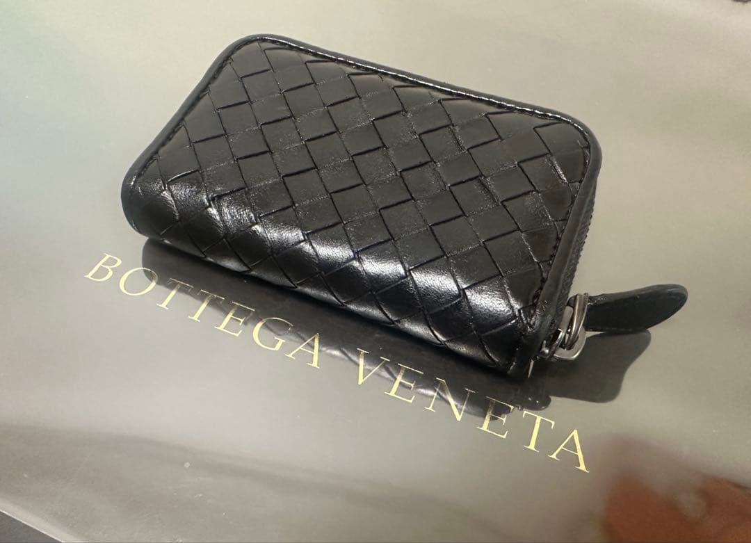 【付属品付】ボッテガヴェネタ イントレチャートケース/ラム/黒/1️⃣✨✨✨