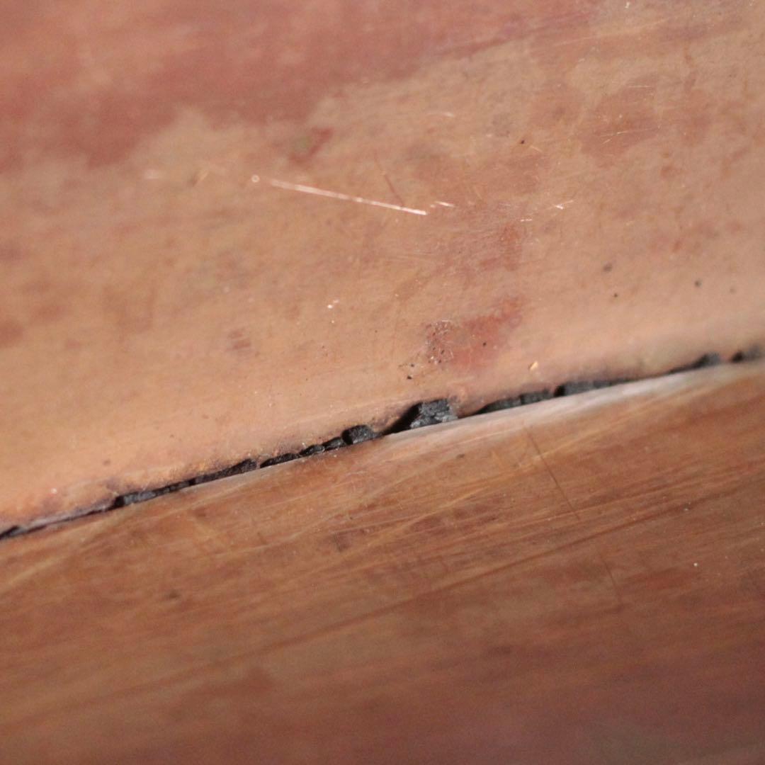 古い 内側銅張 木の トレイ トレー 箱 古道具 アンティーク