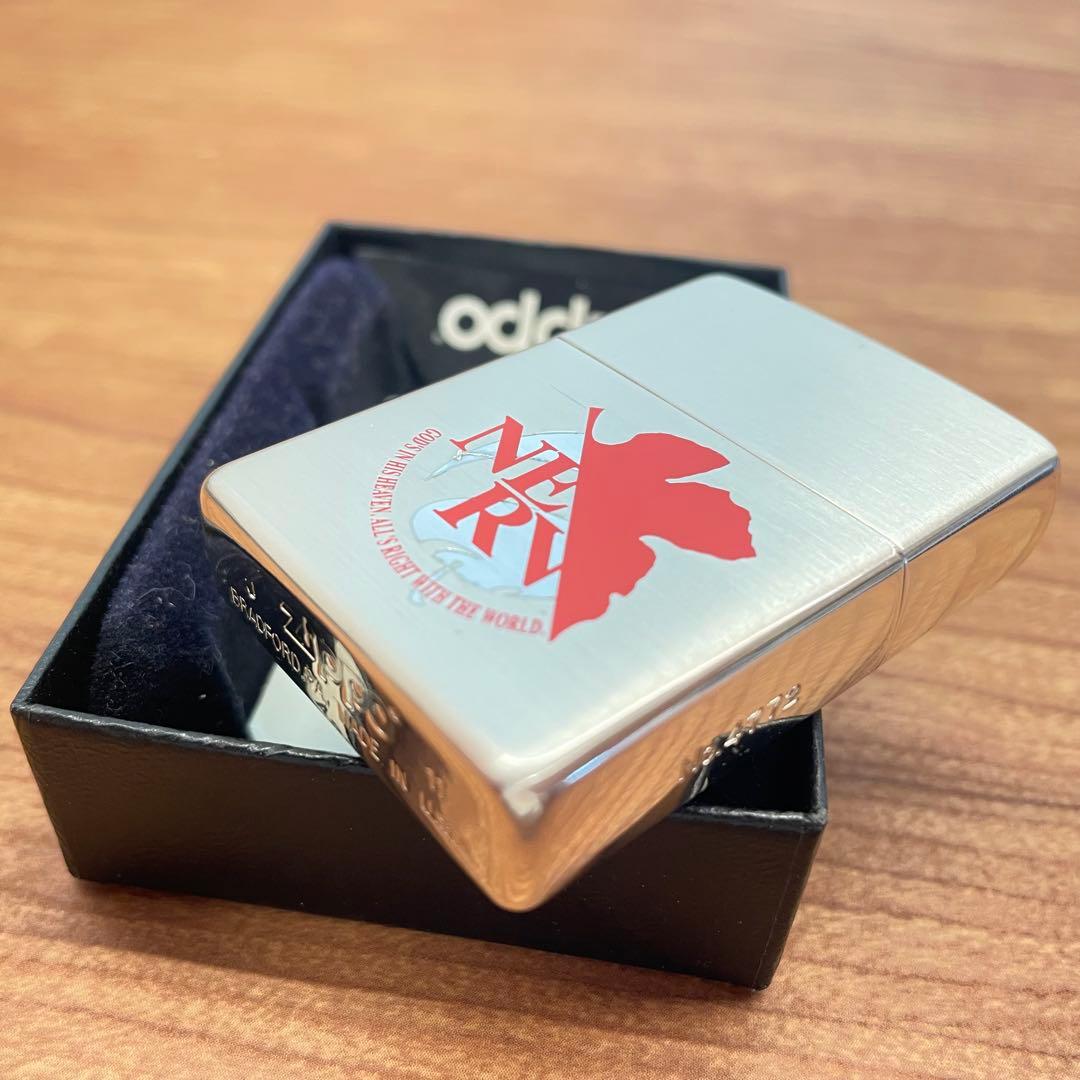 【新品未使用】ZIPPO エヴァンゲリヲン ネルフ ライター 赤銀 ジッポ