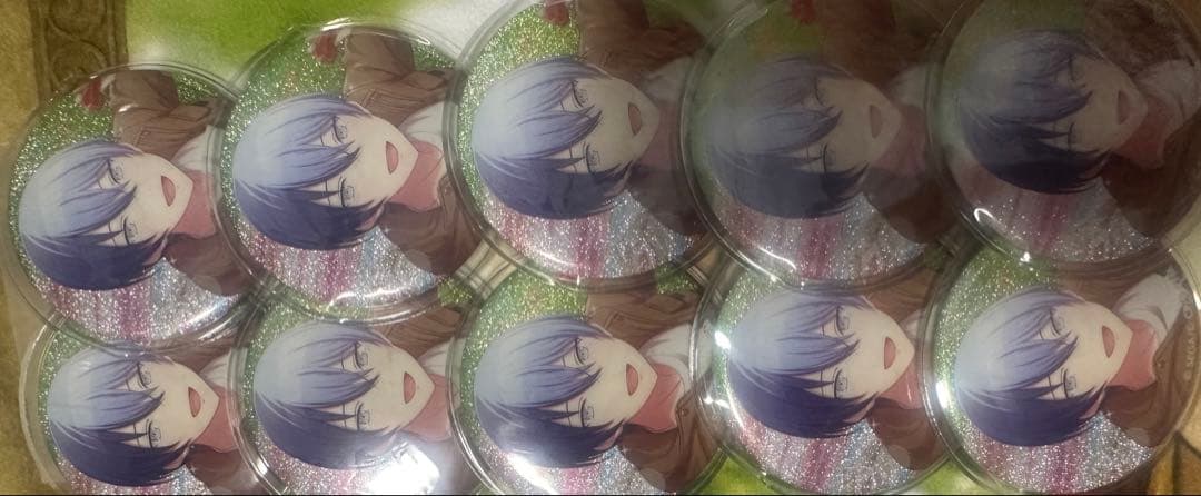 プロセカ プロジェクトセカイ 青柳冬弥 グリッター缶バッジ グリ缶 13c 冬弥