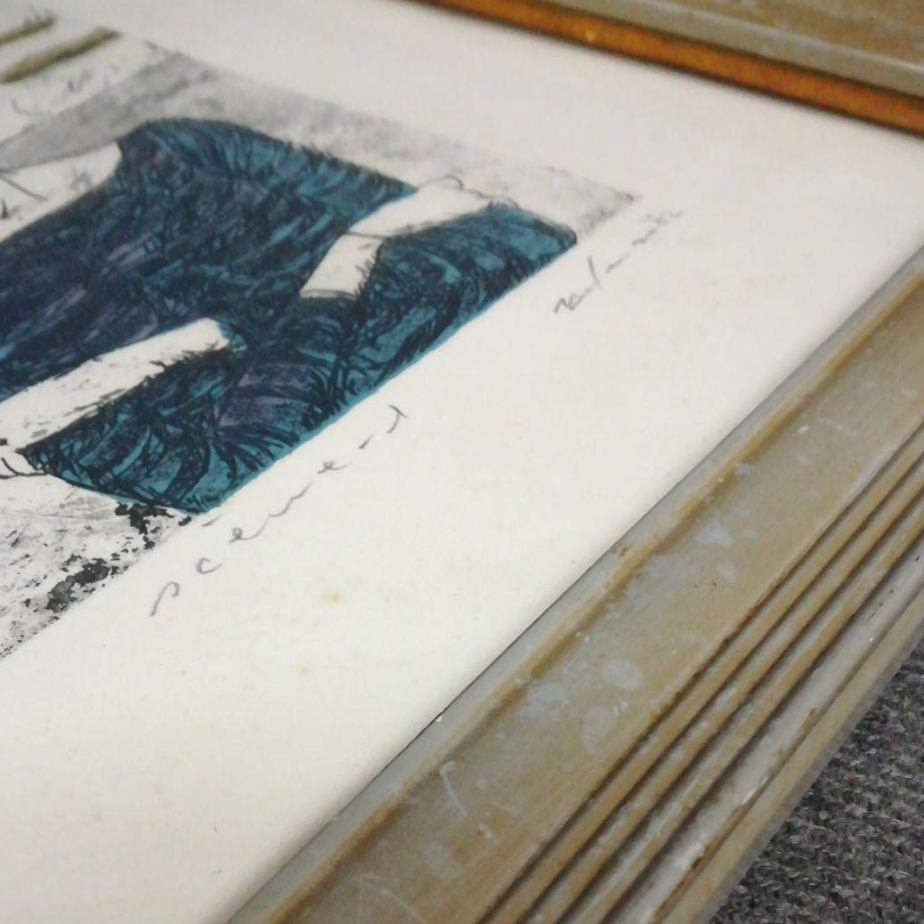 額装  額絵  リトグラフ  サインあり  アート