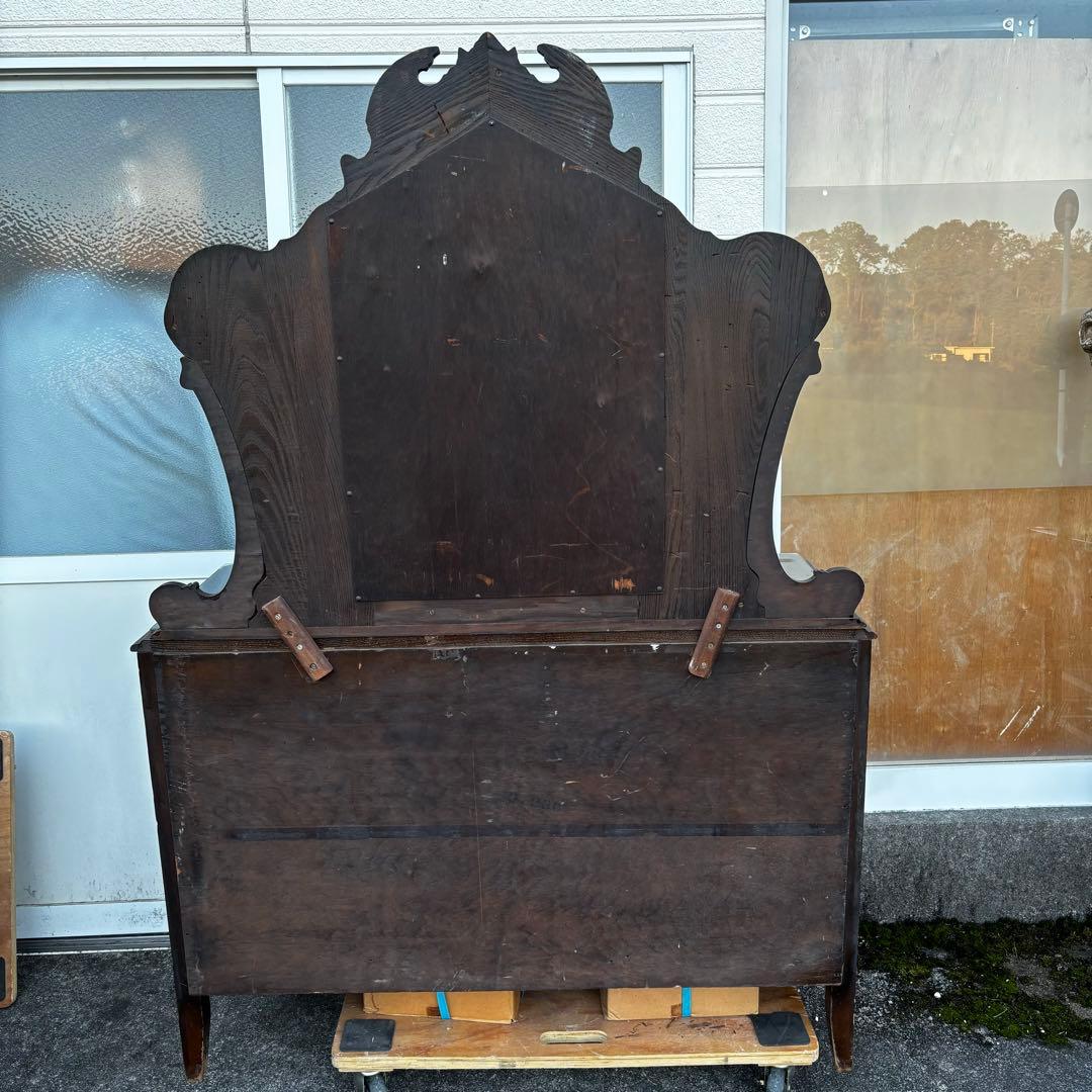 アンティーク　キャビネット　ドレッサー　ミラーバックサイドボード