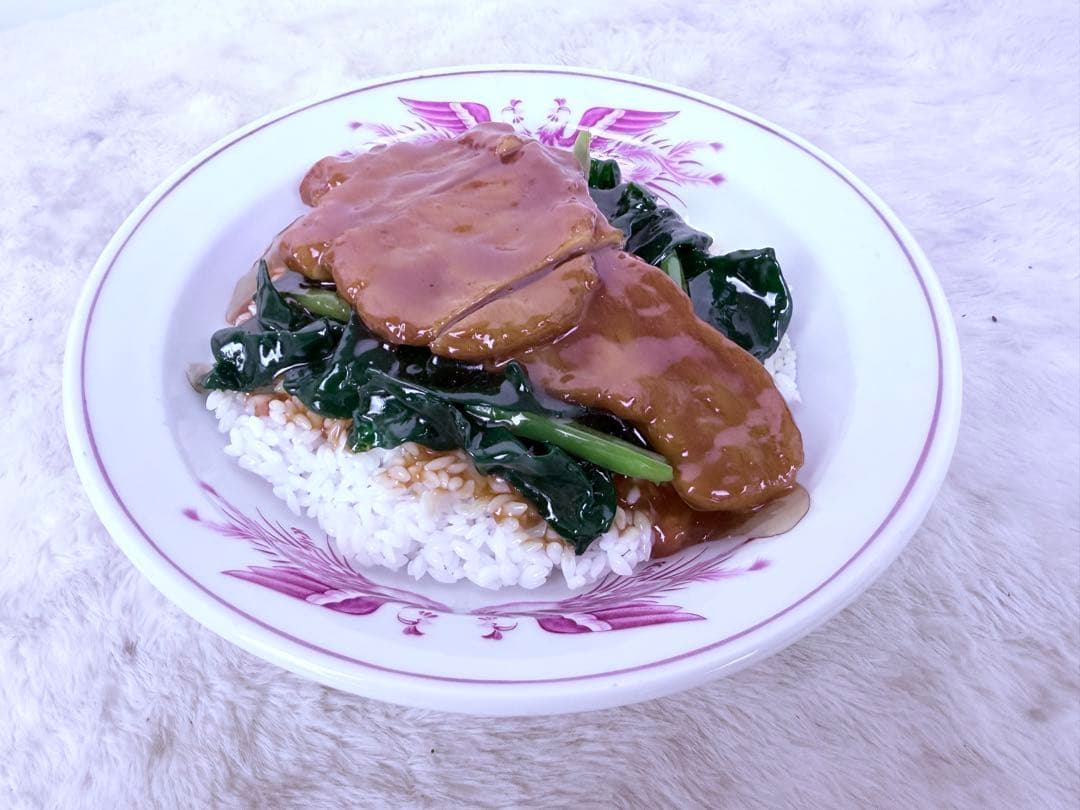 昭和レトロ 排骨飯 パイコーハン 食品サンプル 約21.5cm