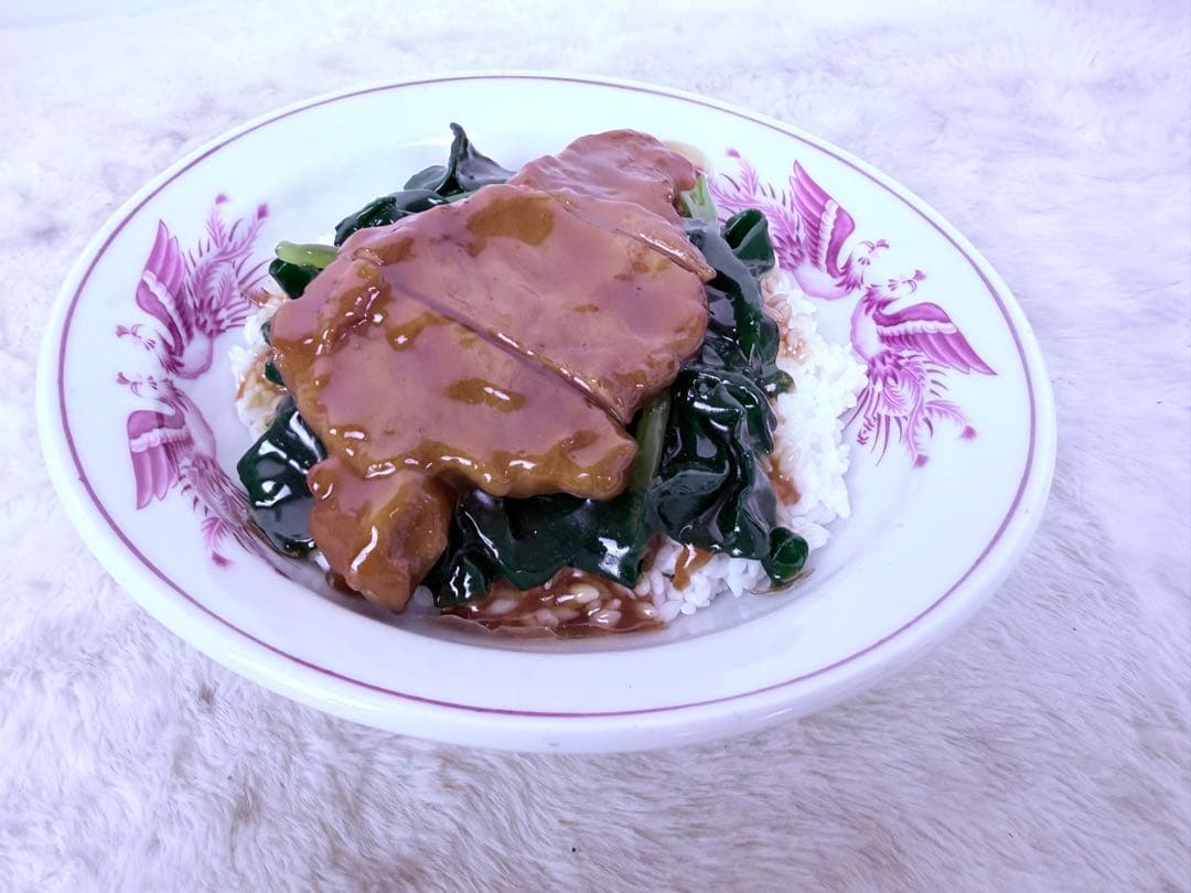 昭和レトロ 排骨飯 パイコーハン 食品サンプル 約21.5cm