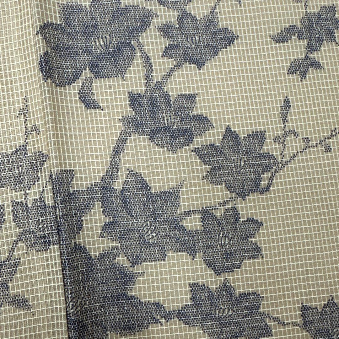 竺仙 絹紅梅 夏着物 薄物 クリーム地 浴衣