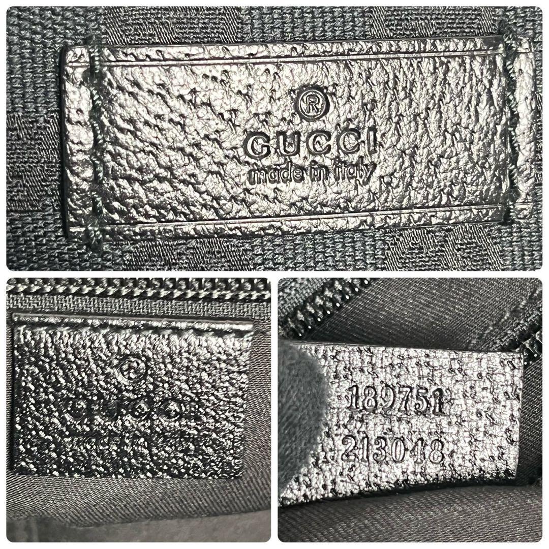 【未使用に近い✨】グッチ ショルダーバッグ GG シェリーライン ブラック 黒