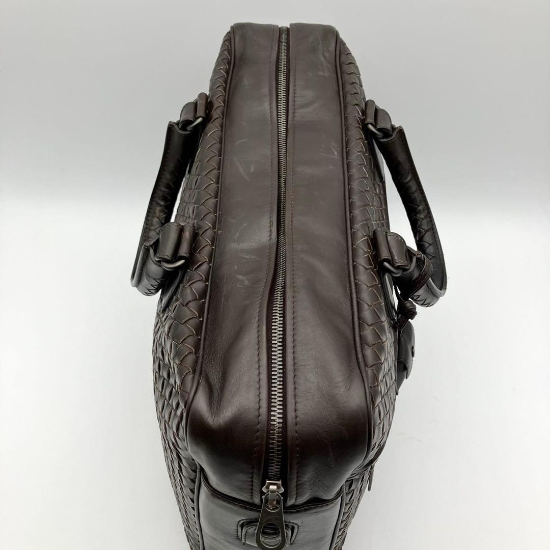 【美品】ボッテガヴェネタ　ビジネスバッグ　イントレチャート　鍵付き　ブラウン