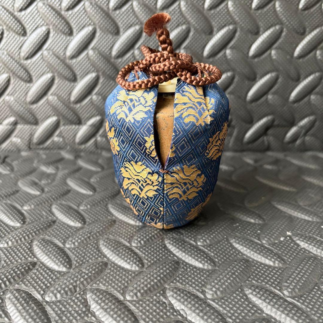 肩衝茶入 仕覆付　美品　茶道具