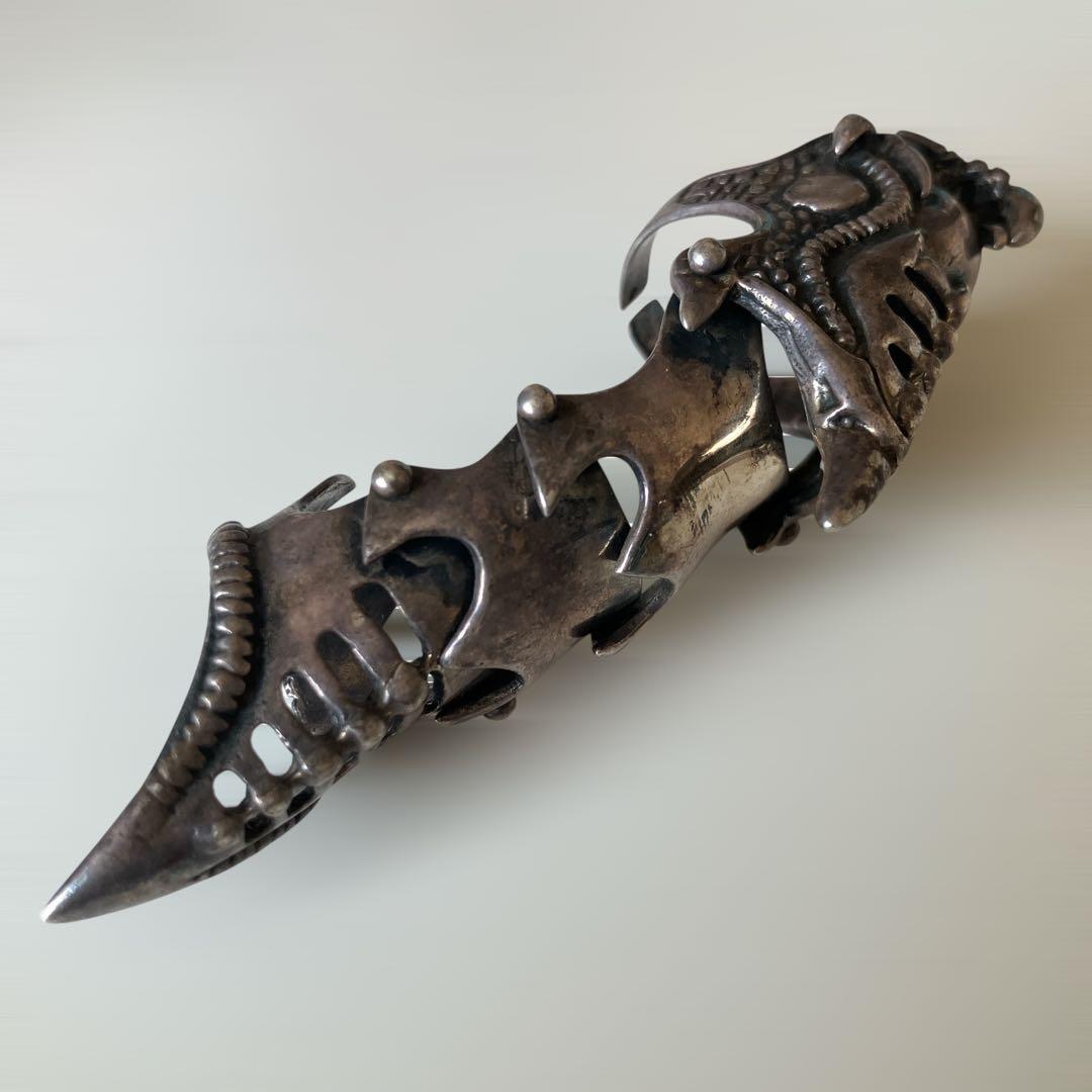 た*つ様 シルバー925 アーマーリング エイリアン 17-18号 甲冑