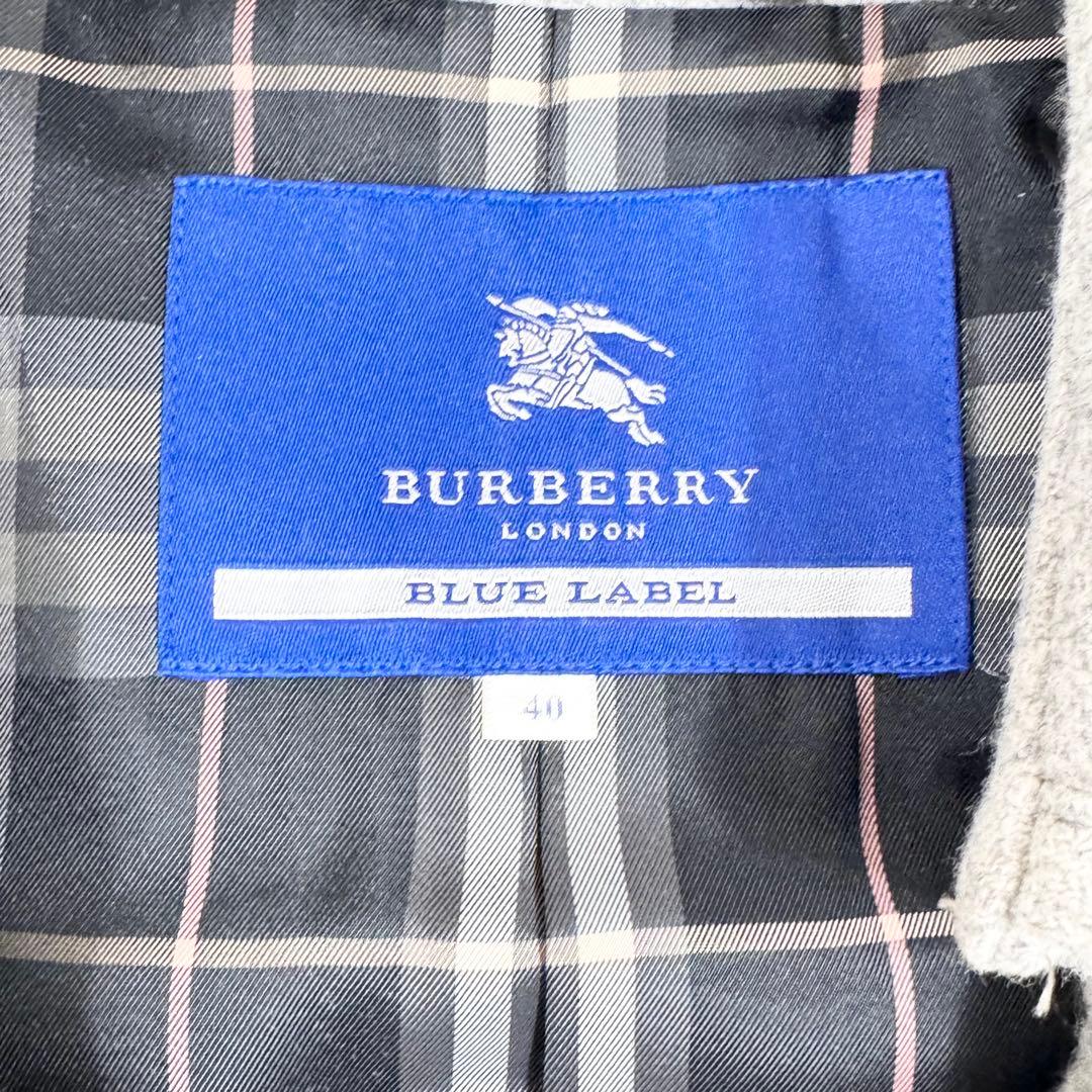 【極美品】BURBERRY BLUE LABEL チェスター アンゴラ混　４０