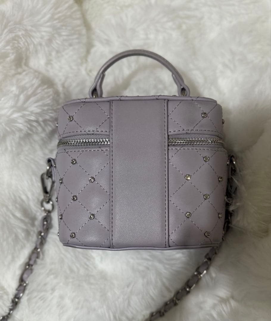 Darich ダーリッチ キルティングビジュースクエアミニバッグ パープル