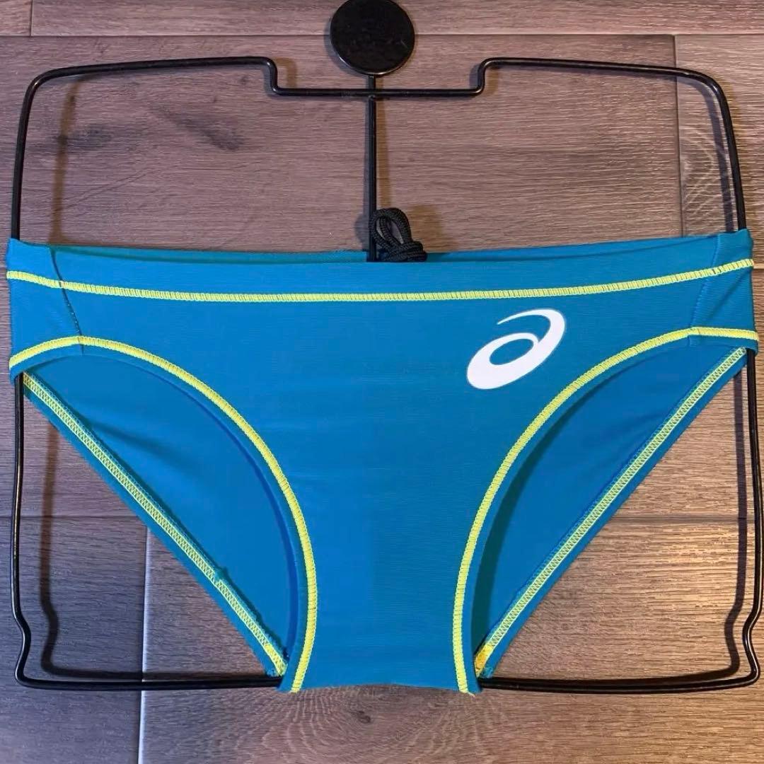 美品 asics アシックス 競パン SPURTeX ターコイズ