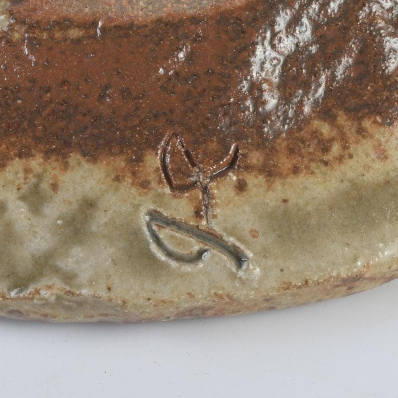 和食器　茶懐石　幸兵衛窯　灰釉　銘々皿　五客　共箱　N　9396