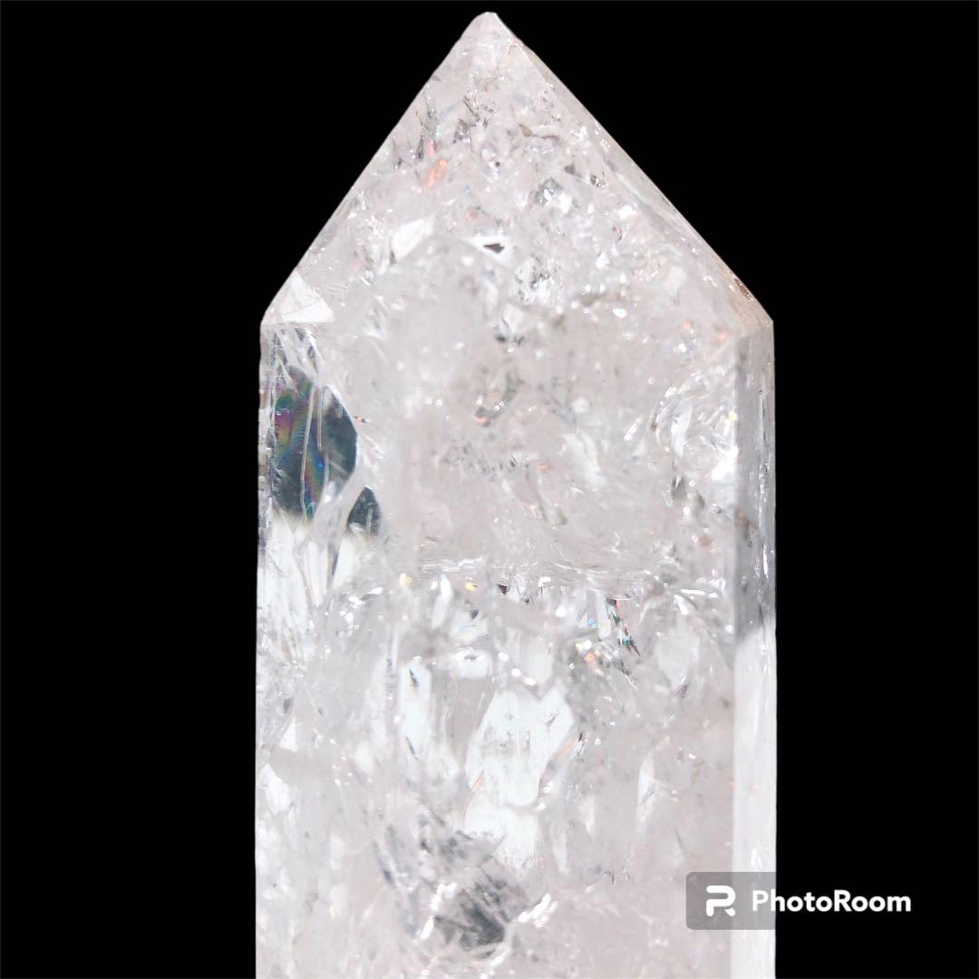 【オススメ】☆レインボー入りクラック水晶ポイント☆