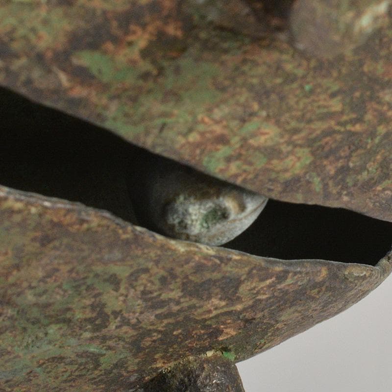 中国　古銅青銅　神獣　銅鈴　三足鈴　置物　Ⅴ　6666