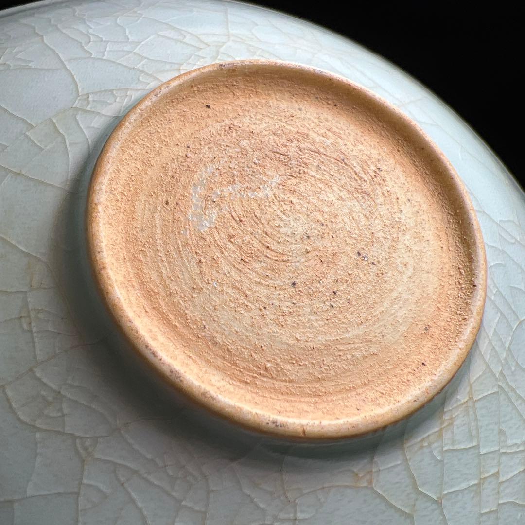 中国宋時代　青影陰刻輪花鉢　木箱付　直径約19.5㎝東Y8-0105☆2Fトヒカ