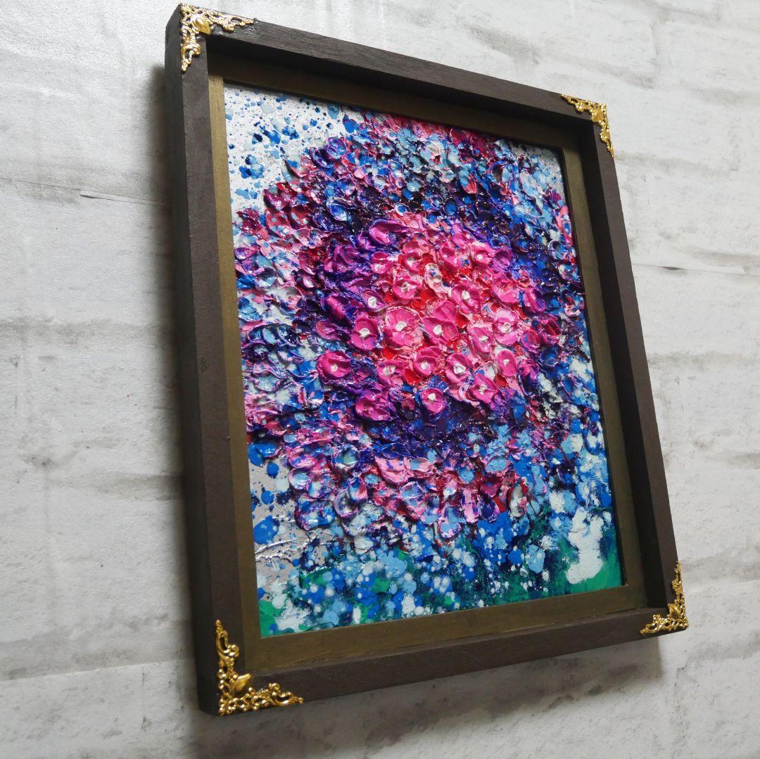 油絵 油彩 油彩画 絵 絵画【梅雨のピンクの雨】