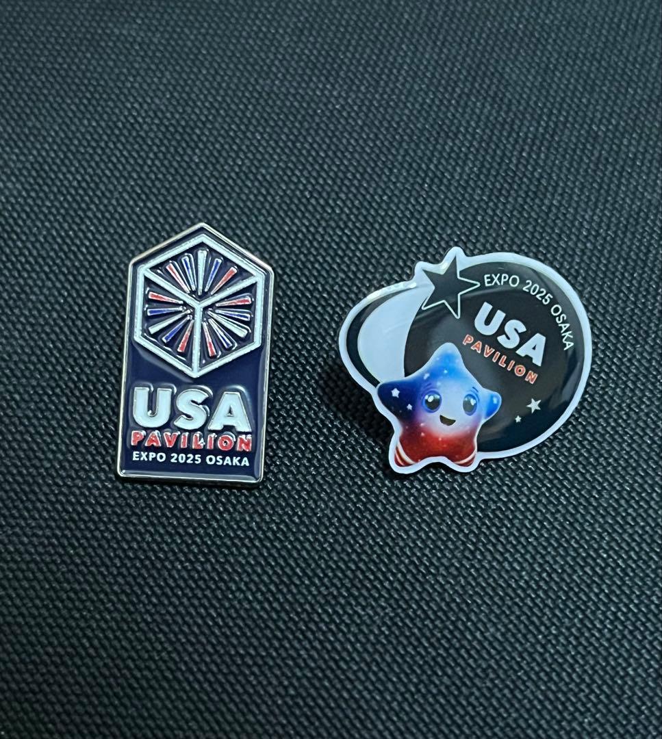 【非売品】2025大阪・関西万博　アメリカ館　スタッフ限定　ピンバッジセット