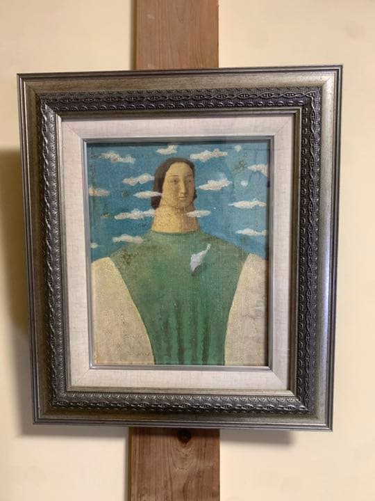 絵画　山のように大きな女性像です。