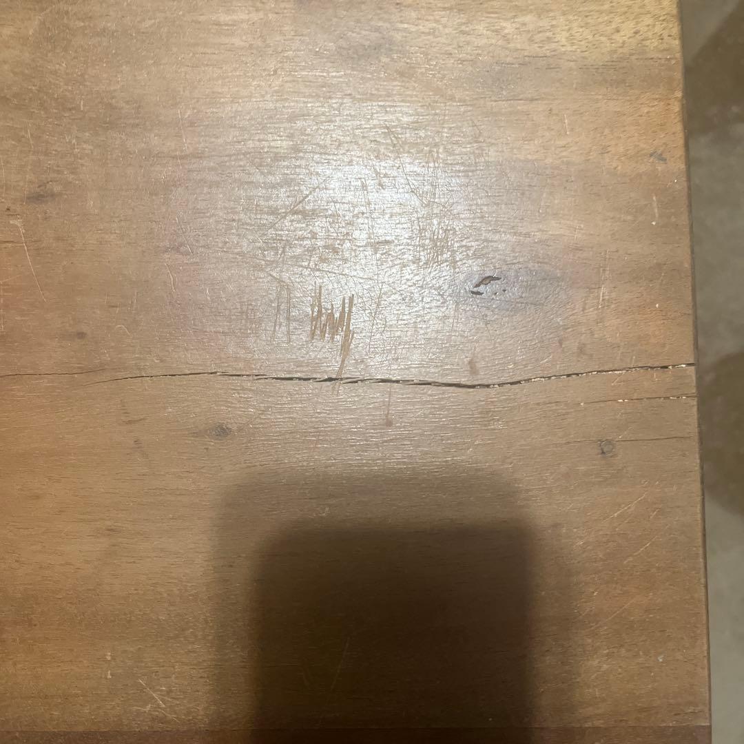 天然木　無垢　ローテーブル　アンティーク　レトロ　ダイニングテーブル