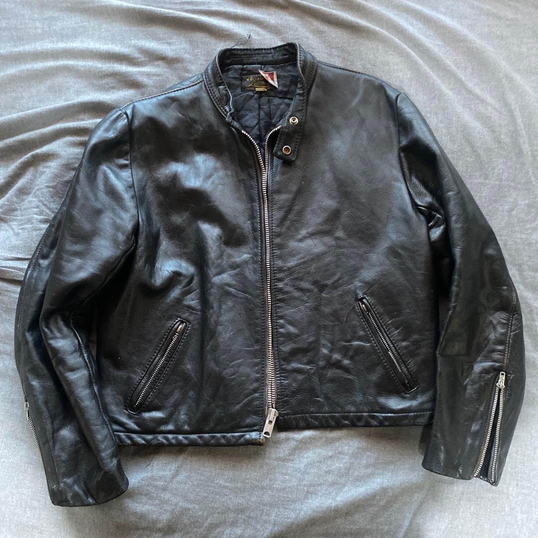 VANSON ライダースジャケット M 本革 牛革 黒 バンソン アメカジ 秋服