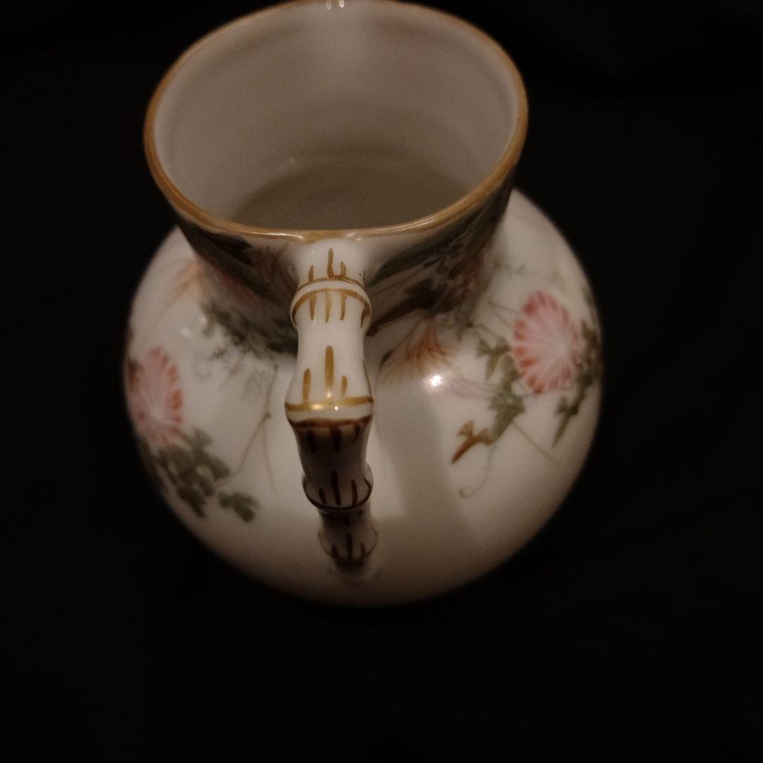 明治時代　横浜焼　井村彦次郎　朝顔　クリーマー　里帰り　輸出品