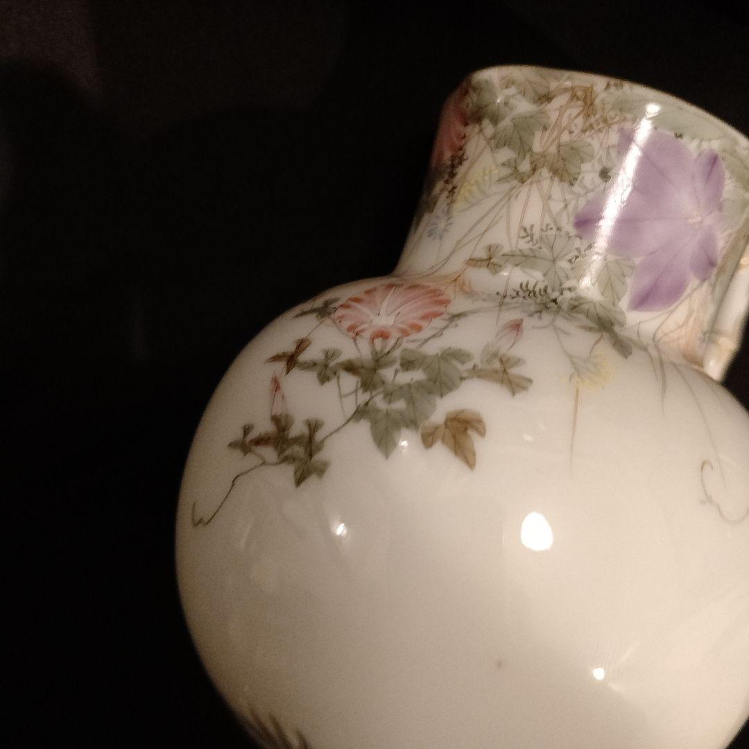 明治時代　横浜焼　井村彦次郎　朝顔　クリーマー　里帰り　輸出品