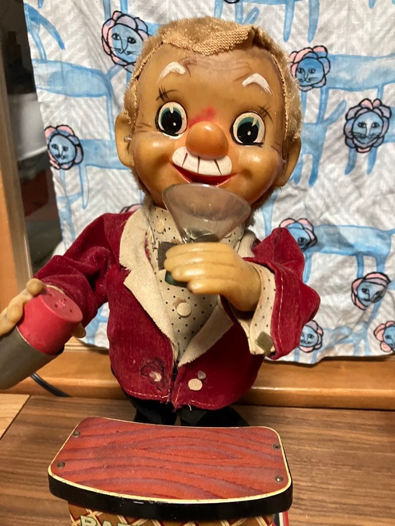 昭和レトロ バーテンダー ブリキ 人形 動作確認済 当時物