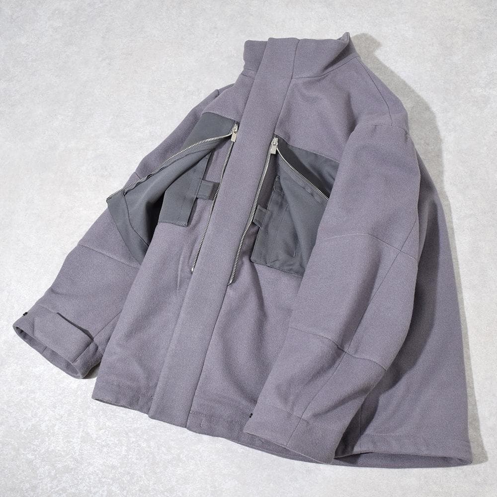 23AW ズッカ zucca 多ポケット ギミック ニットメルトン ブルゾン