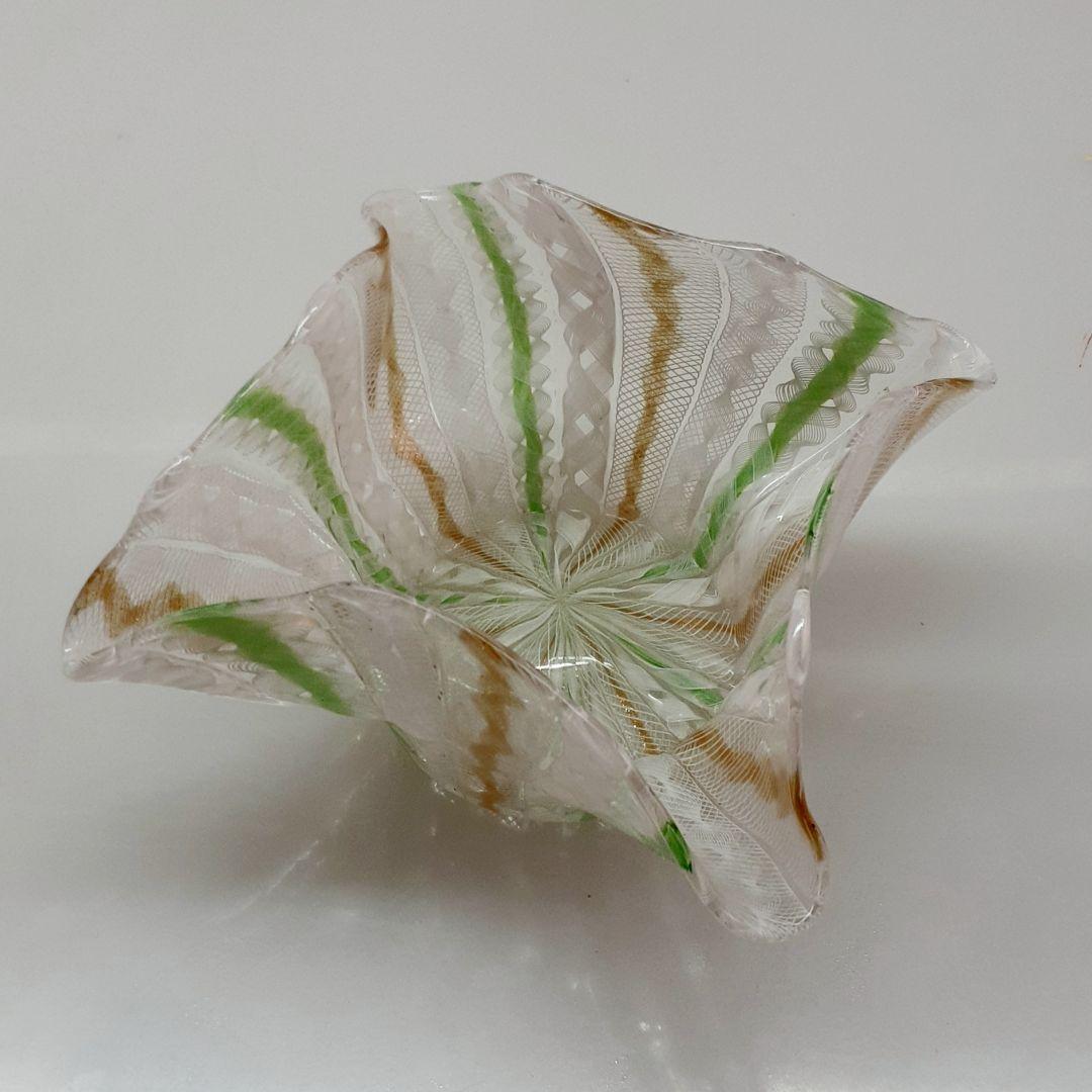 MURANO ヴィンテージ ムラノ 金彩 レース お碗 皿