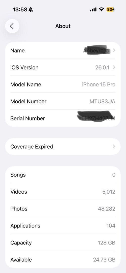 Apple iPhone 15 Pro 128GB ホワイトチタニウム