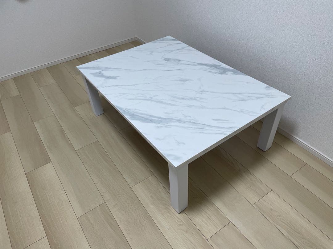 【美品】ニトリこたつテーブルLM23105WH大理石調ホワイトたのメル便対応