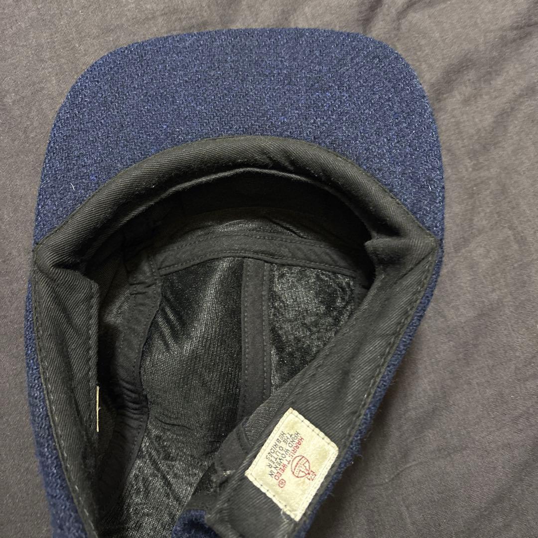 Supreme ネイビーキャップ ハリスツイード