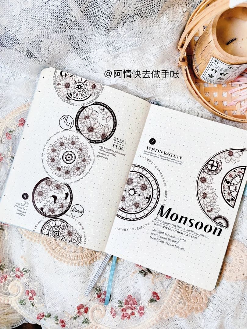 咔咔STUDIO《单色菊》海外マスキングテープ　マステ 【2640】