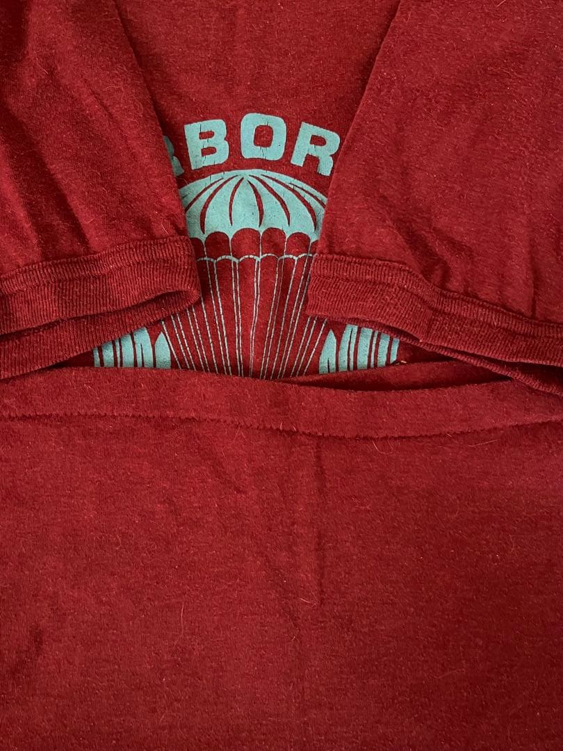 80's MADE IN  陸軍特殊部隊 空挺Tee 裾シングル