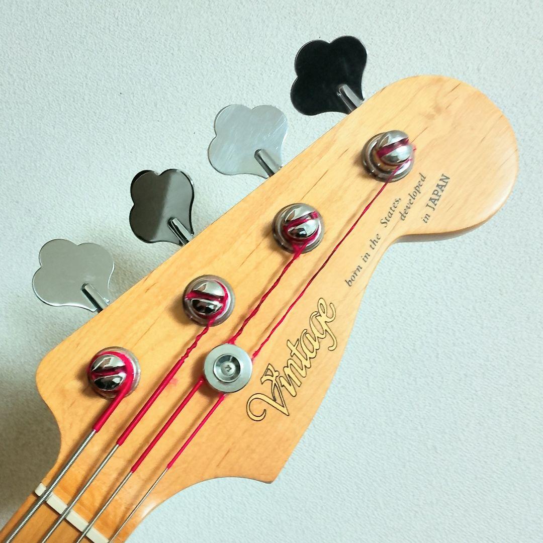 Vintage　ジャズベースタイプ　エレキベース　オレンジ色