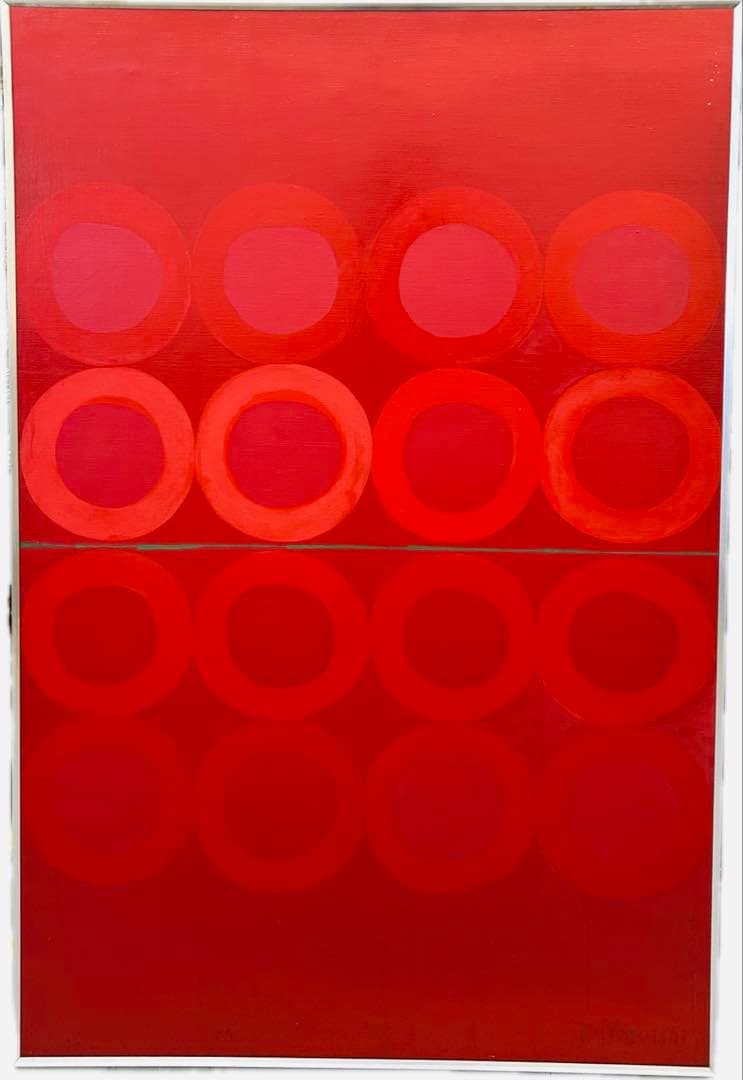 なるいし・ていこ　蜃気楼　しんきろ　AB キャンパス　油絵　肉筆　本人作保証