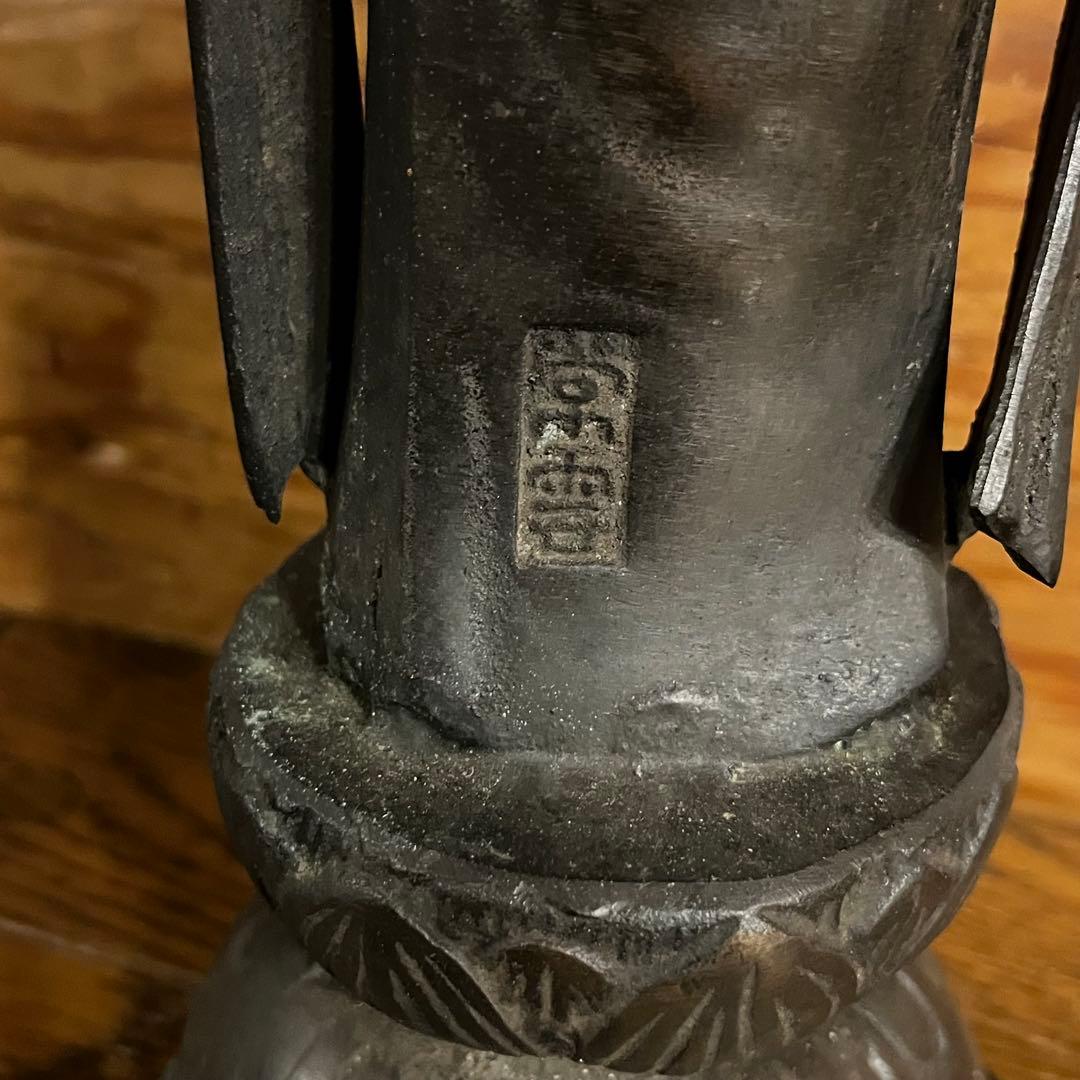 ★正月限定★希少【聖観音菩薩立像】鋳物師 常雲造仏像 39cm 御利益 観音様