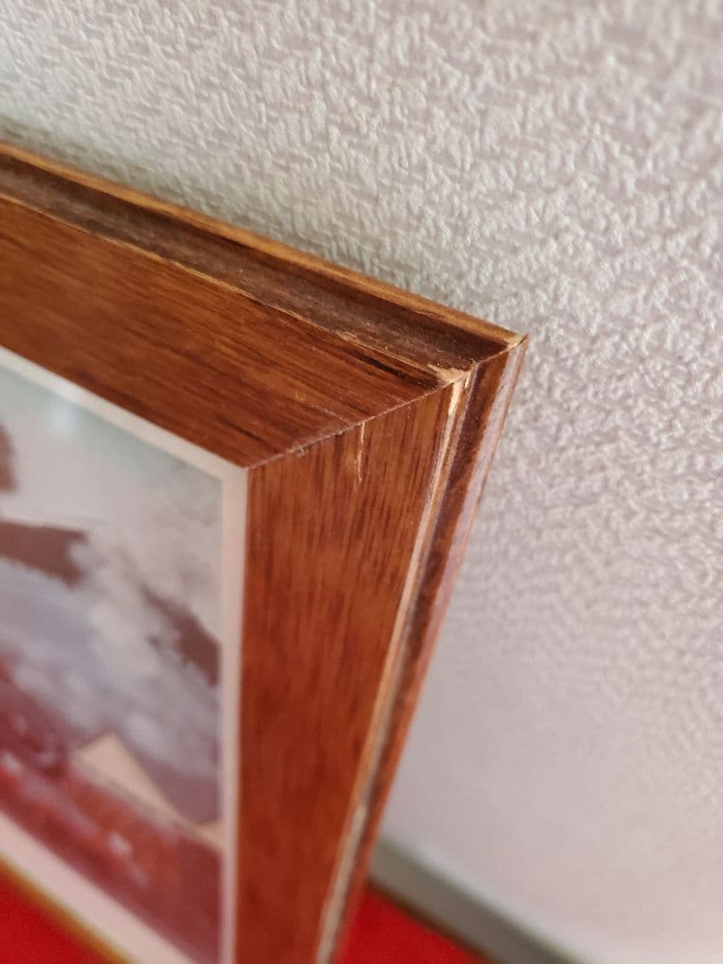 英国　アンティーク　絵画　プリント　木枠