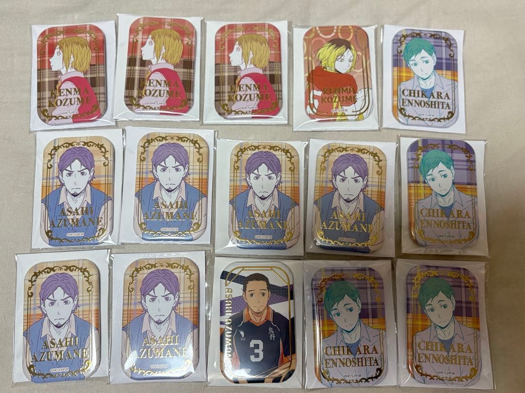 ハイキュー　スクエア缶バッジ セブン限定　孤爪 旭 縁下