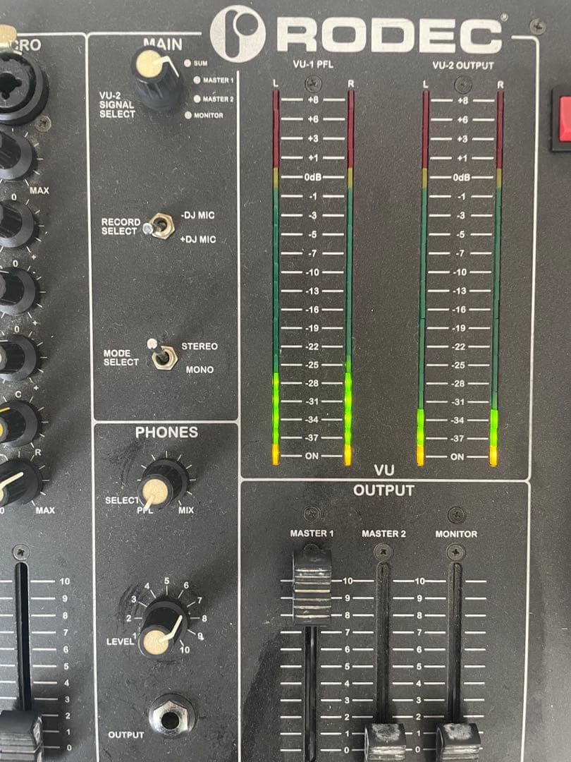 RODEC MX180 DJミキサー【一部不具合あり】