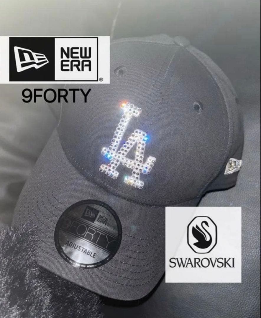 ジュエルキャップ　ニューエラ　9FORTY スワロフスキー　キラキラ　デコ