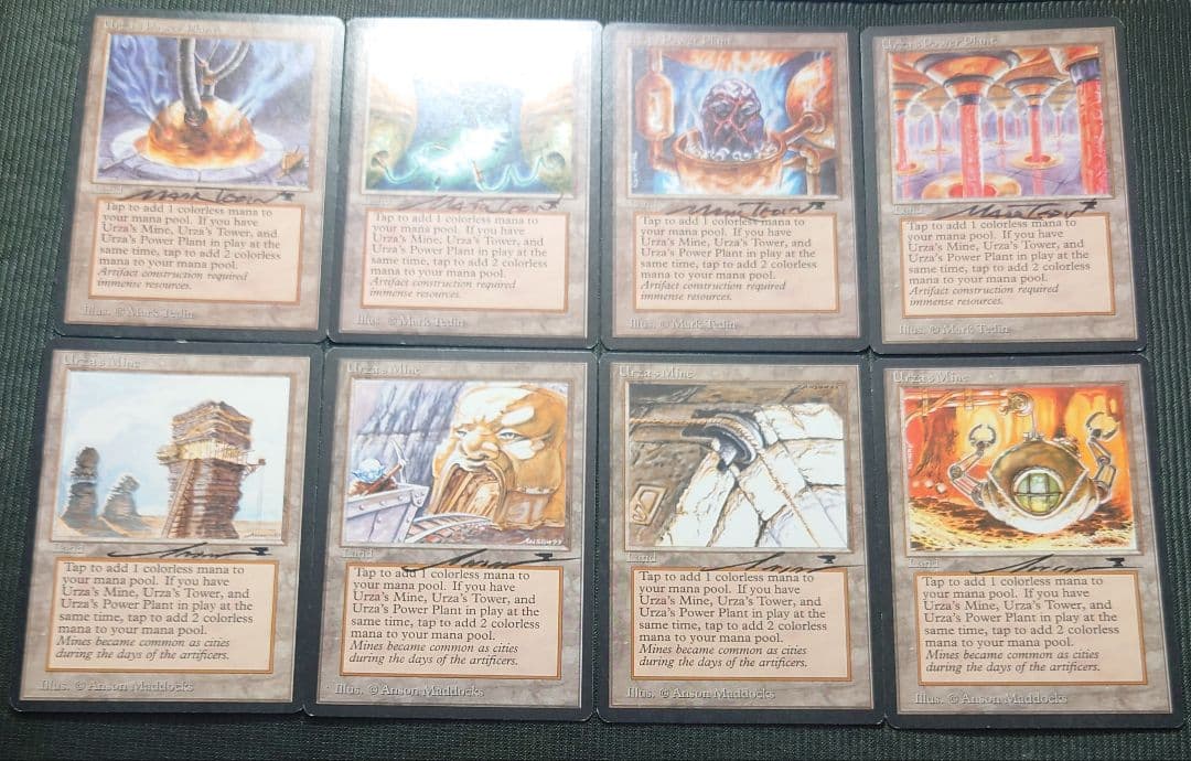 mtg 超稀少 サインド 黒枠初版 ウルザランド 全種 12枚セット atq