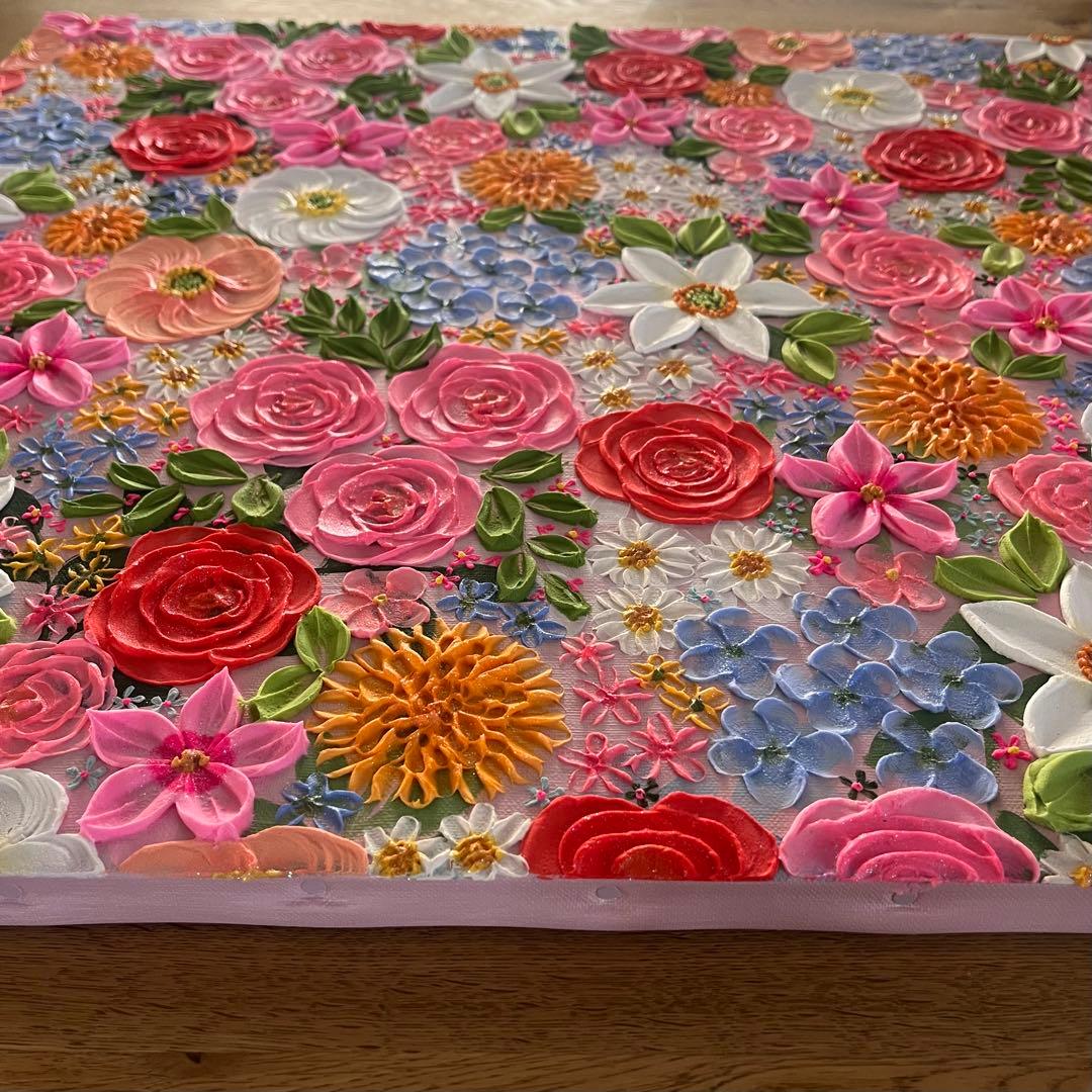 ☆KK☆様リクエスト作品 ボタニカル テクスチャーアート 現代アート 花