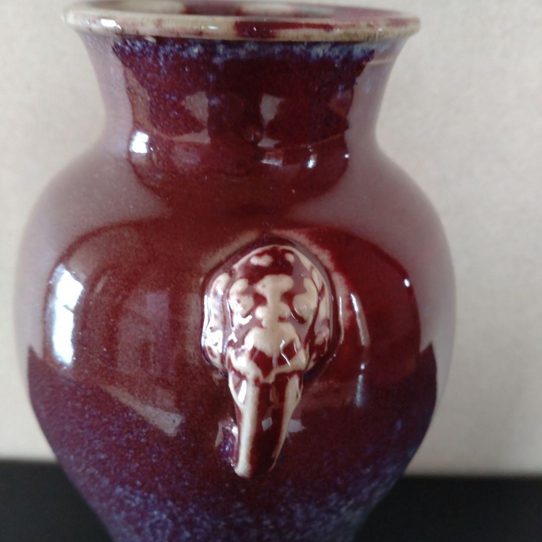 均窯花入　象耳付花入　16代永楽善五郎 　永楽即全　共箱