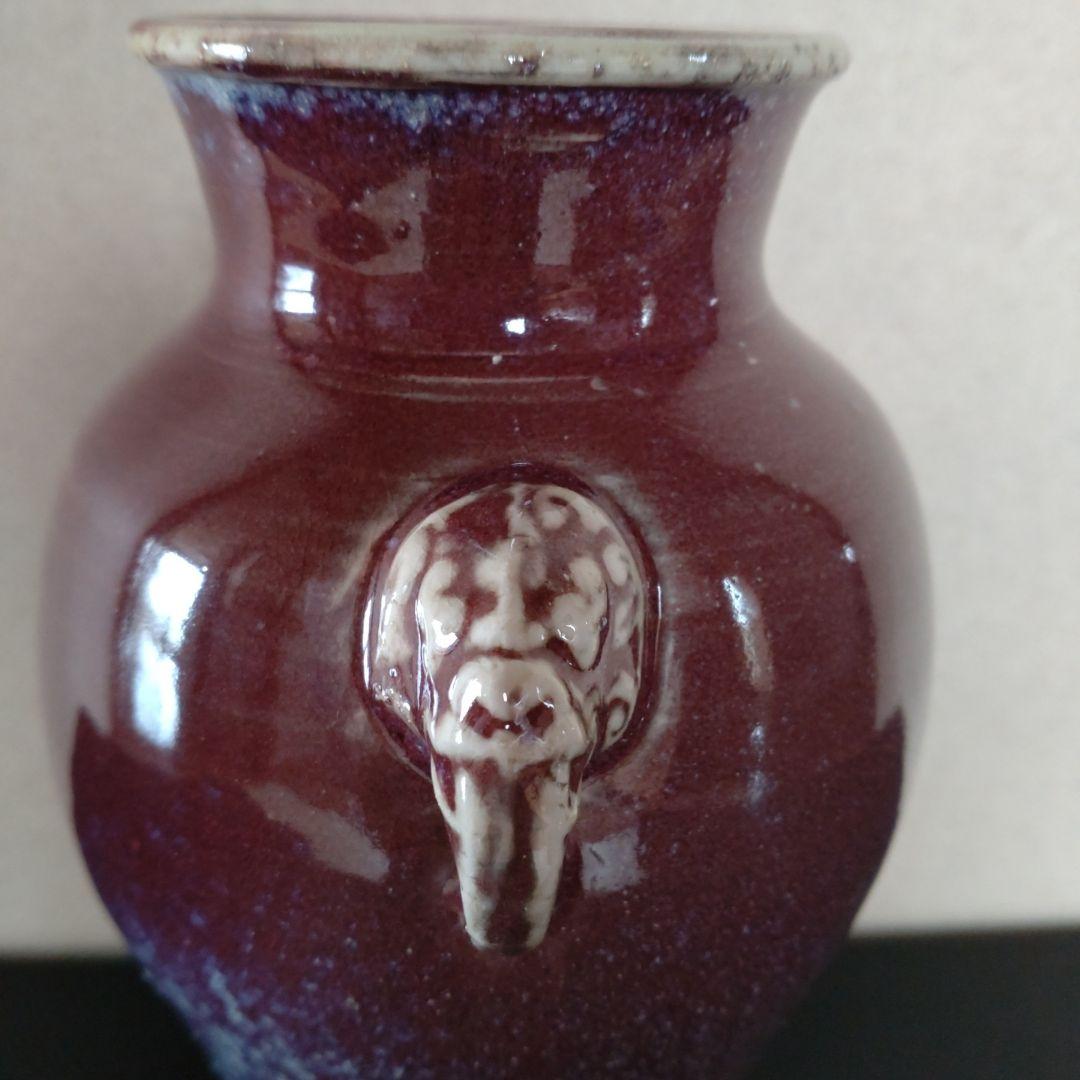 均窯花入　象耳付花入　16代永楽善五郎 　永楽即全　共箱