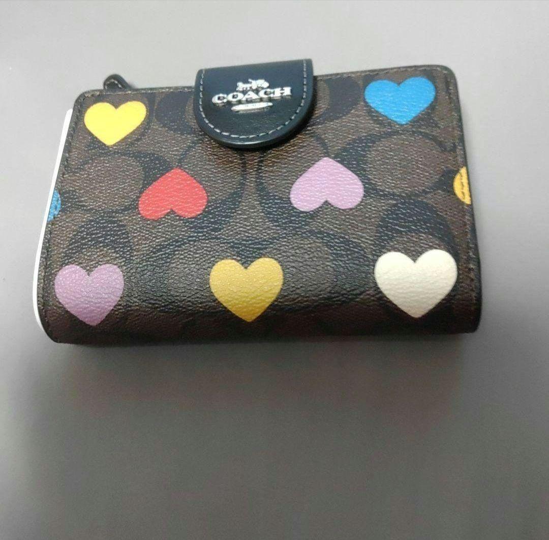 COACH コーチ ハート柄 二つ折り財布 財布 福袋